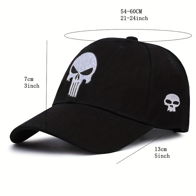 Skull Embroidery Summer Baseball Cap Multicolor Hat Men Sunshade Sun Protection