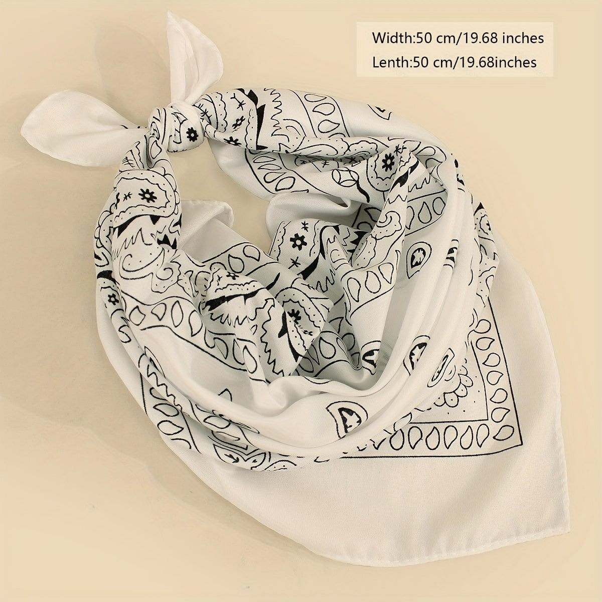 Classic Paisley Print Bandana Vintage Square Scarf Head Wraps