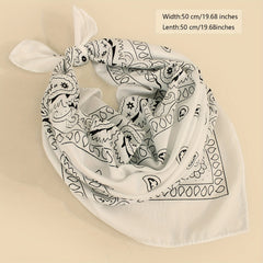 Classic Paisley Print Bandana Vintage Square Scarf Head Wraps