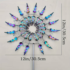 Metal Windmill Wind Catcher Garden Weather Vane Yard Decoration
