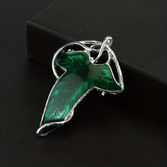 Leaf Shape Alloy Brooch Chest Flower Pin For Men