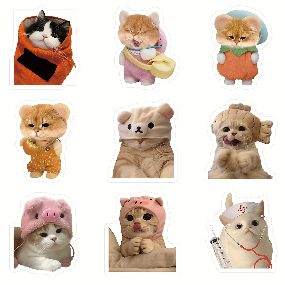 100pcs Kitten Sticker Pack for Laptops Phones Scrapbooks Water Bottles