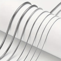 304 Stainless Steel Round Snake Chain Electroplated Golden Snake Bone Chain