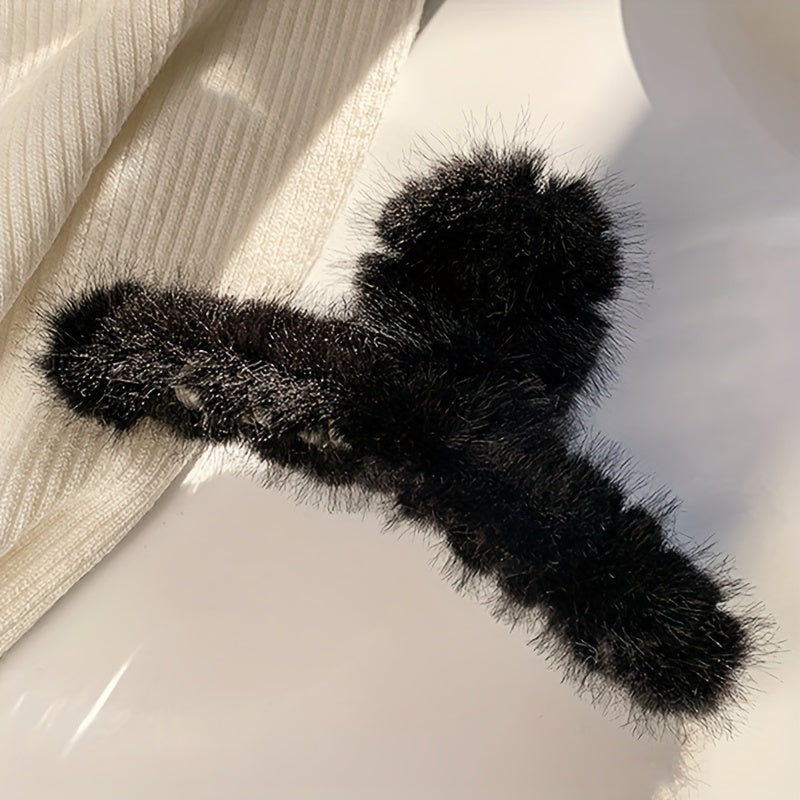 Large Shark Claw Hair Clip Plush Hair Claw Women's Hair Accessories