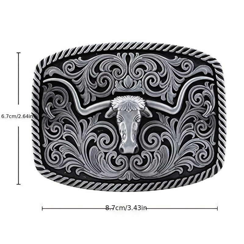 Western Cowboy Bull Head Belt Buckle Novelty