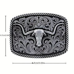 Western Cowboy Bull Head Belt Buckle Novelty