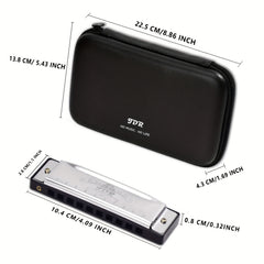 JDR Harmonica Set Key C D E F G A Bb 10 Holes 20 Tones Diatonic Mouth Organ