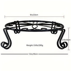 2pcs Plant Stand Flower Pot Holder Indoor Outdoor Metal Garden Rack Bronze