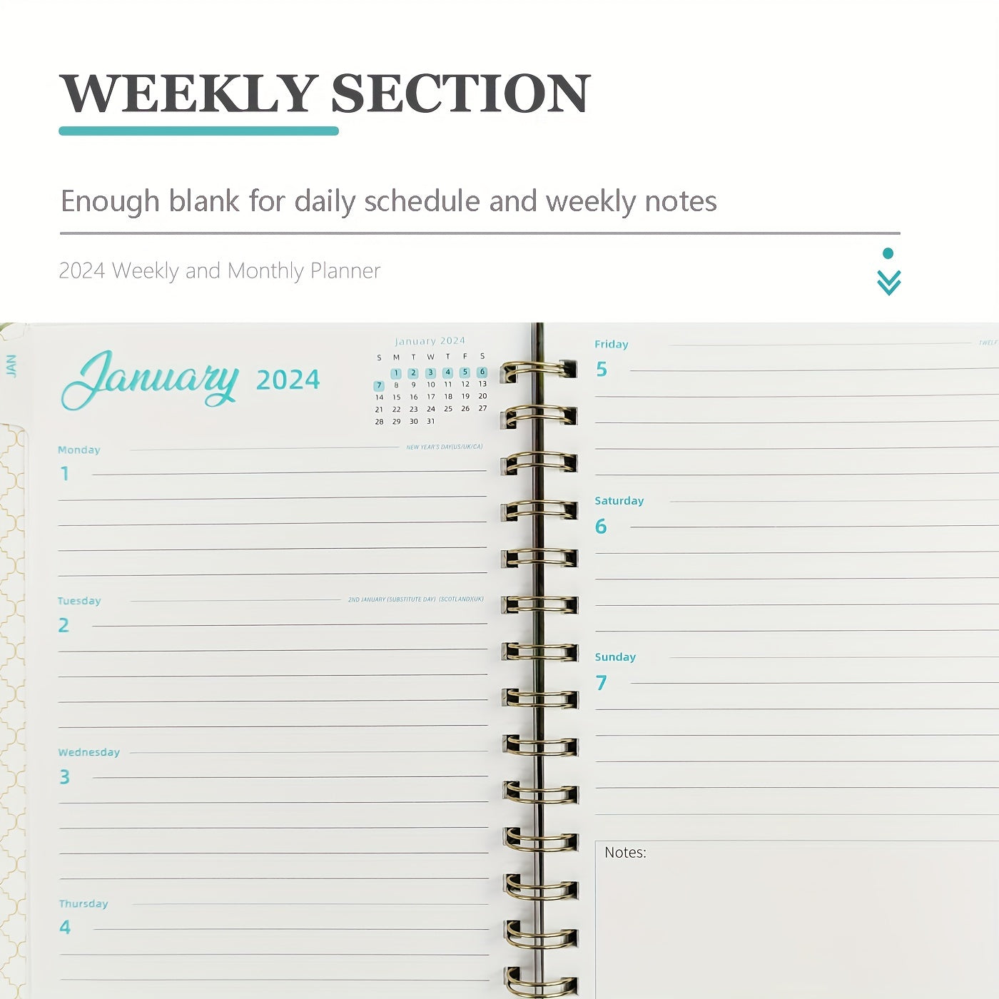Academic Planner Weekly And Monthly Planner For Woman Daily Planner Calendar
