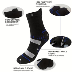 Outdoor Moisture Wicking Mid Calf Socks 8 Pairs