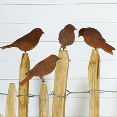 4pcs Metal Bird Silhouette Decorations for Gardens, Farmhouses, Outdoor Decor