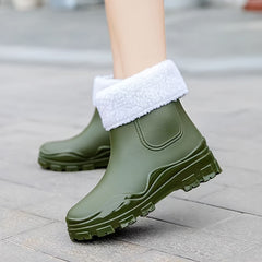 Women's Elastic Ankle Booties Mid Heel Chelsea Boots