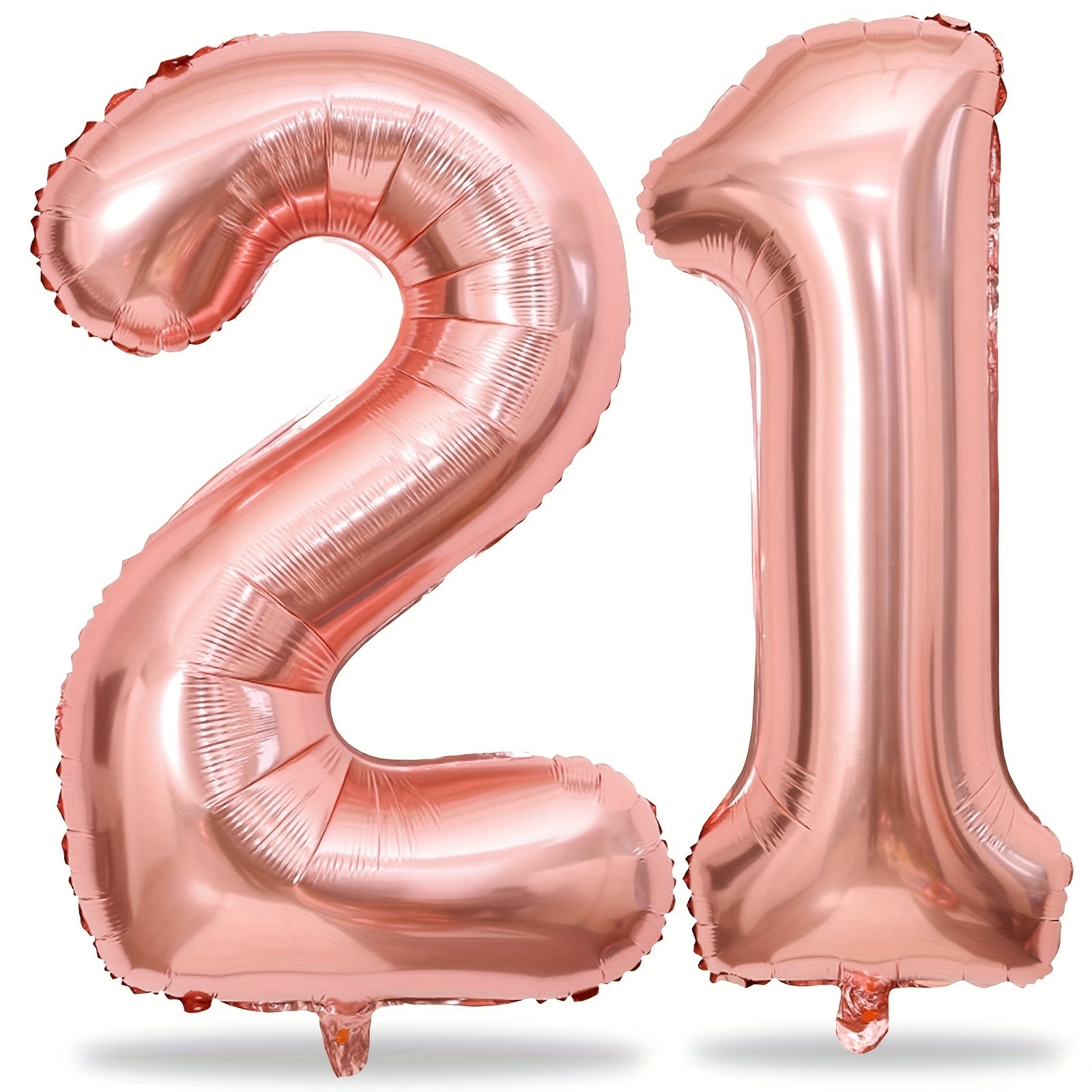 Rose Gold Big Number Balloons Set - 16 18 21 30 40 50 60 70