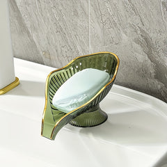 Creative Plastic Soap Dish Self Draining Soap Holder Bathroom Soap Rack