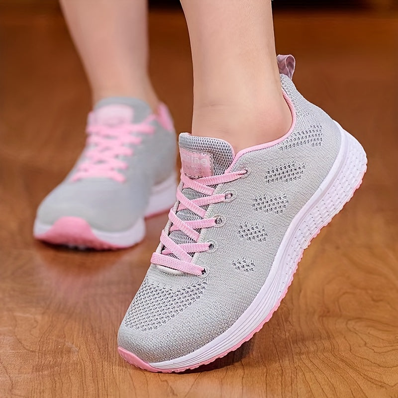 Women's Lace-up Casual Sneakers Comfortable Walking Shoes