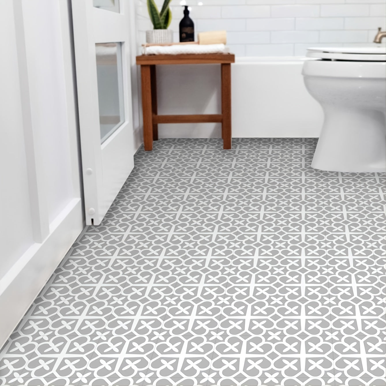 9pcs Waterproof Non-slip Tile Stickers Self-Adhesive