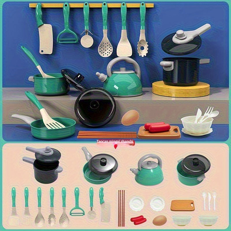 Pretend Cooking Toy Set for Girls with Utensils and Pots
