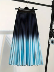 Pleated A Line Skirt Women's Clothing