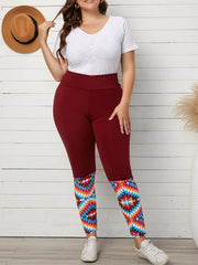  Geometric Print High Stretch Skinny Leggings