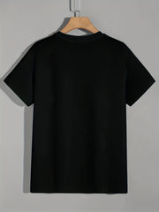 Men's Bear Graphic Print T shirt Crew Neck Tee for Summer