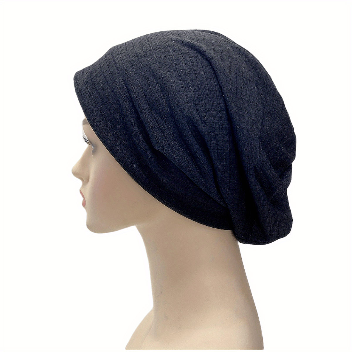 Solid Plain Turban Cap Elastic Hijab Chemo Cap