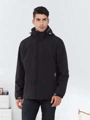 Men's 3-in-1 Waterproof Hooded Jacket - Fall Winter Outdoor Activity