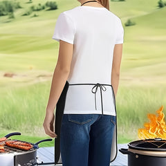Adjustable Strap Bib Apron w/ 2 Pockets for Men & Women