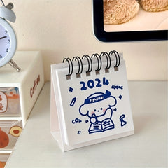 Cartoon Mini Desk Calendar - Student Self-discipline Punch Card Calendar