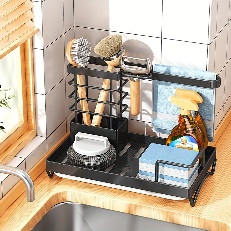 Kitchen Sink Sponge Holder Drain Rack Multifunctional Sink Caddy