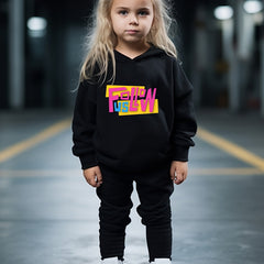 Girls Boys 2pcs Hooded Pullover Pants Set For Spring Fall