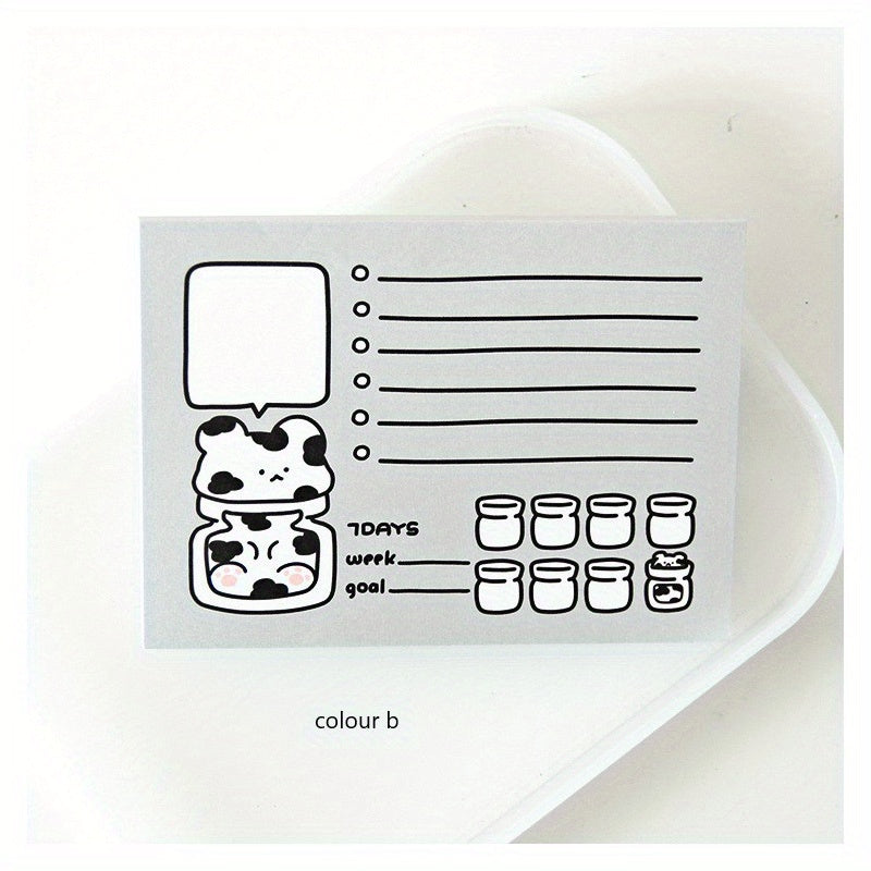 Cow Cat Student Memo Pad Non Sticky Paper Learning Notes