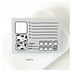 Cow Cat Student Memo Pad Non Sticky Paper Learning Notes