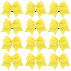 12 Pcs Large Hair Bow Accessories for Girls Ponytail Holder