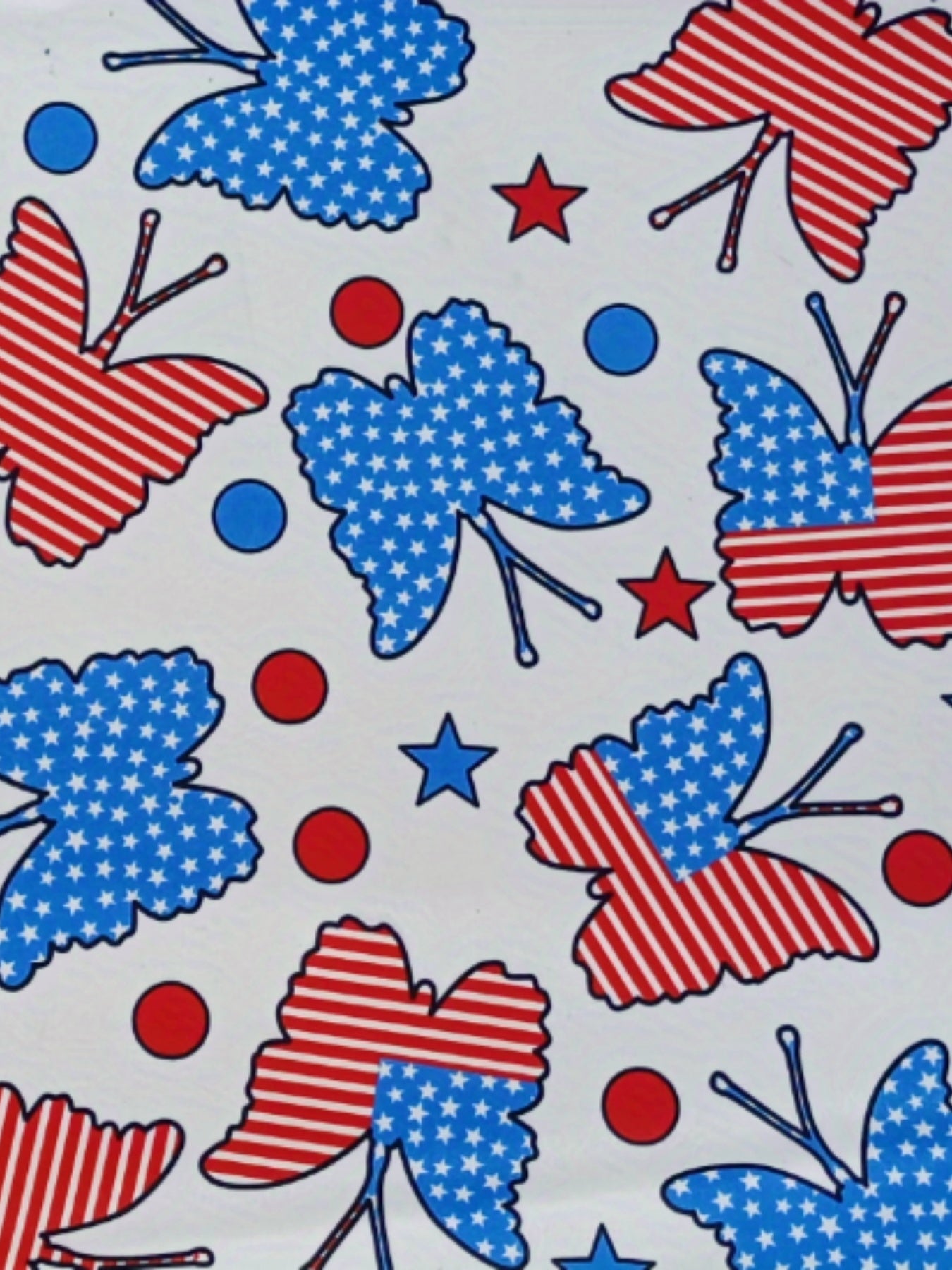  Independence Casual Loungewear Dress Women's Plus Flag & Butterfly