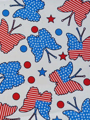  Independence Casual Loungewear Dress Women's Plus Flag & Butterfly