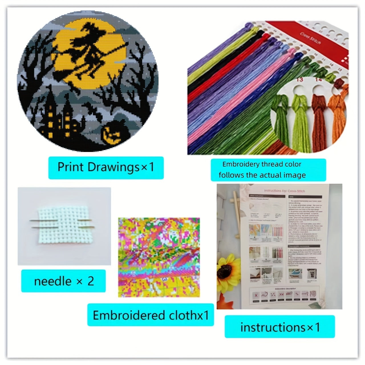 DIY Halloween Cross Stitch Decorative Painting Kit