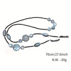 Marble Beaded Glasses Chain Anti Slip Lanyard Strap Hawaii Face Covering
