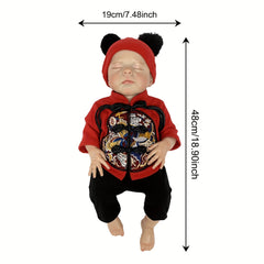Sleeping Baby Reborn Doll Hand Painted Soft Vinyl Whole Body Bathable Mixed