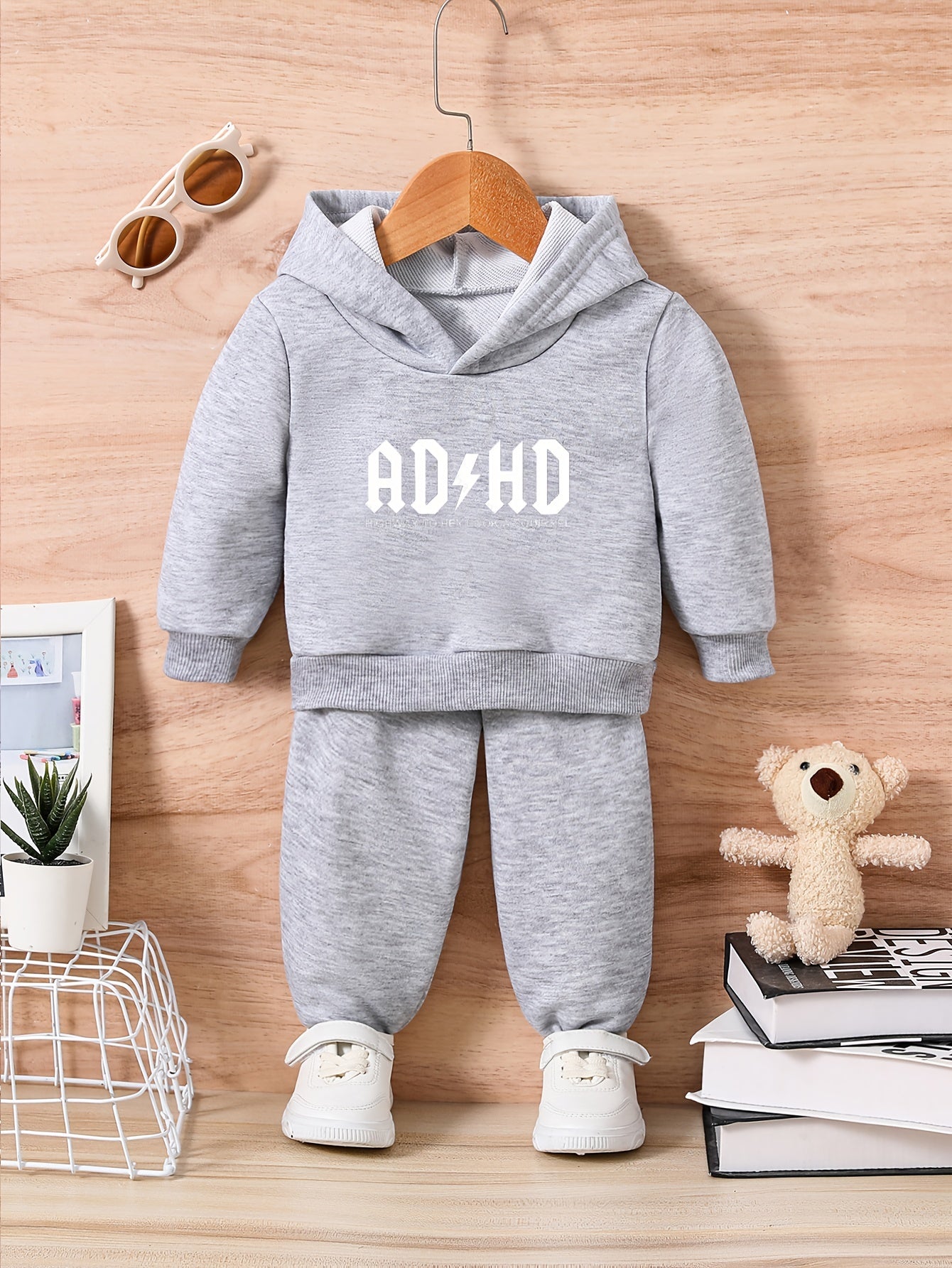 Toddler Baby Trousers Long Sleeve Sweatshirt Set ADHD Print