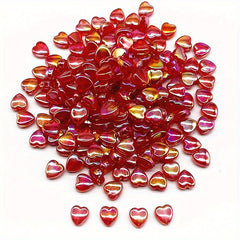 100pcs 8mm AB Heart Shape Acrylic Beads for Jewelry Making
