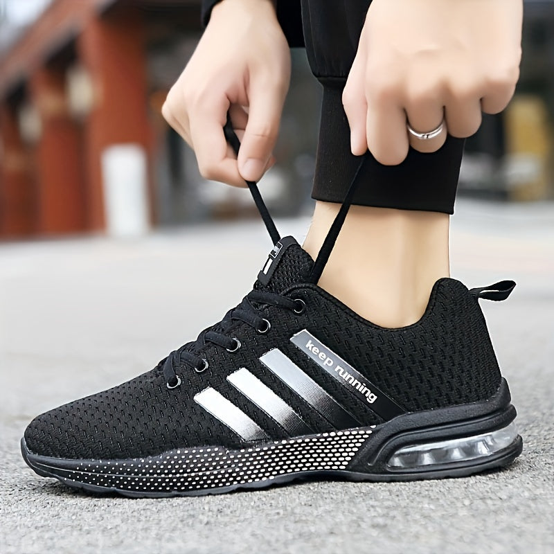 Men's Lace Up Sneakers With Air Cushion Athletic Shoes