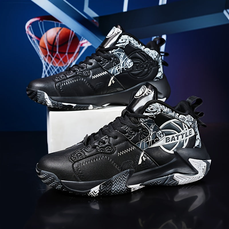 Men's High Top Basketball Shoes Soft Sole Shock Absorption