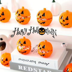 Halloween Pumpkin Bucket Egg Toy Storage Box Tricky Open Cover Candy