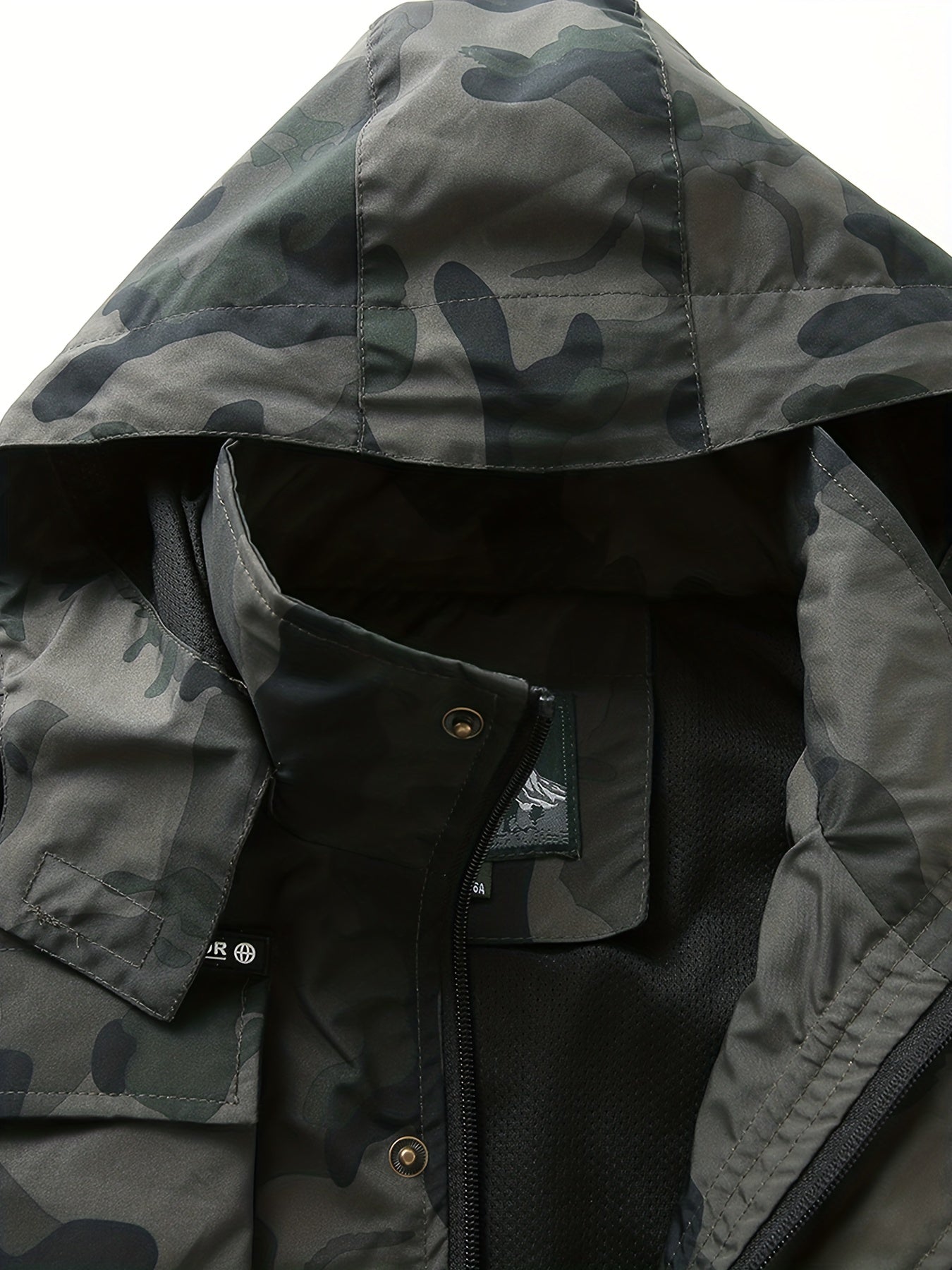 Men's Camo Hooded Jackets Comfy Military Style Coats