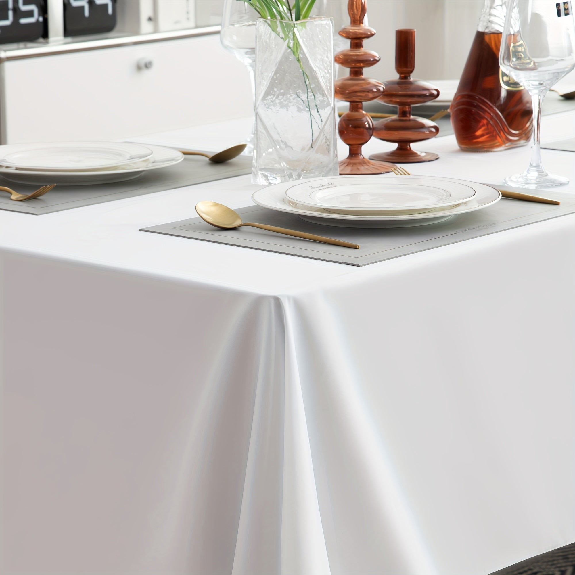 Polyester Waterproof Tablecloth Rectangle Style Table Cloth