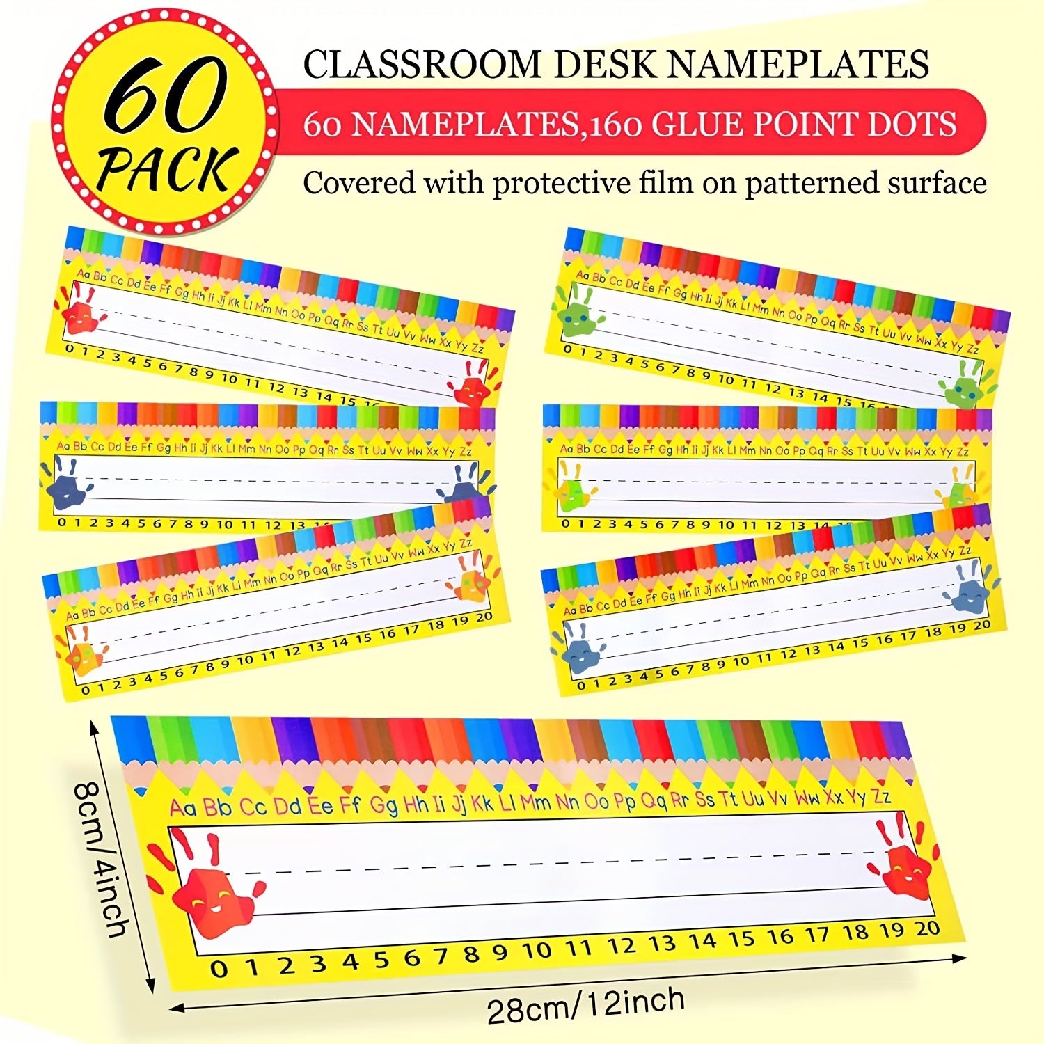 60 Personalized Desk Name Stickers for School Season Opening - Back to School