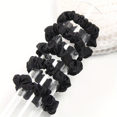 10pcs Plant Dyed Thin Silk Scrunchies Natural Hair Tie