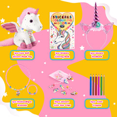 Girls Stuffed Unicorn Plush Set Toys Age 3