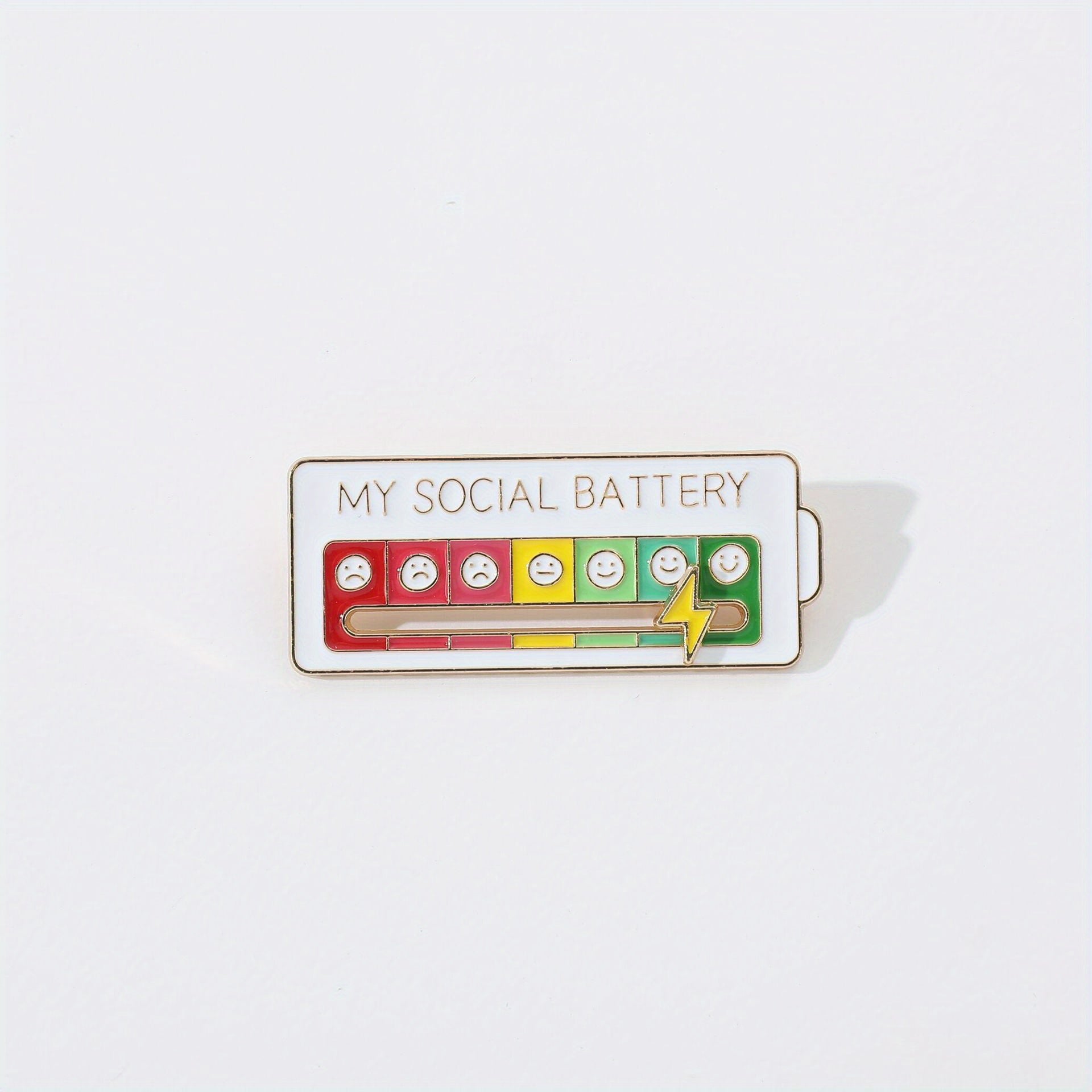 Removable Lightning Love Week Mood Emoticon Interactive Mood Pin