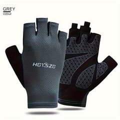 Mountain Bike Half Finger Cycling Gloves Anti Slip Breathable Sweat Absorbing